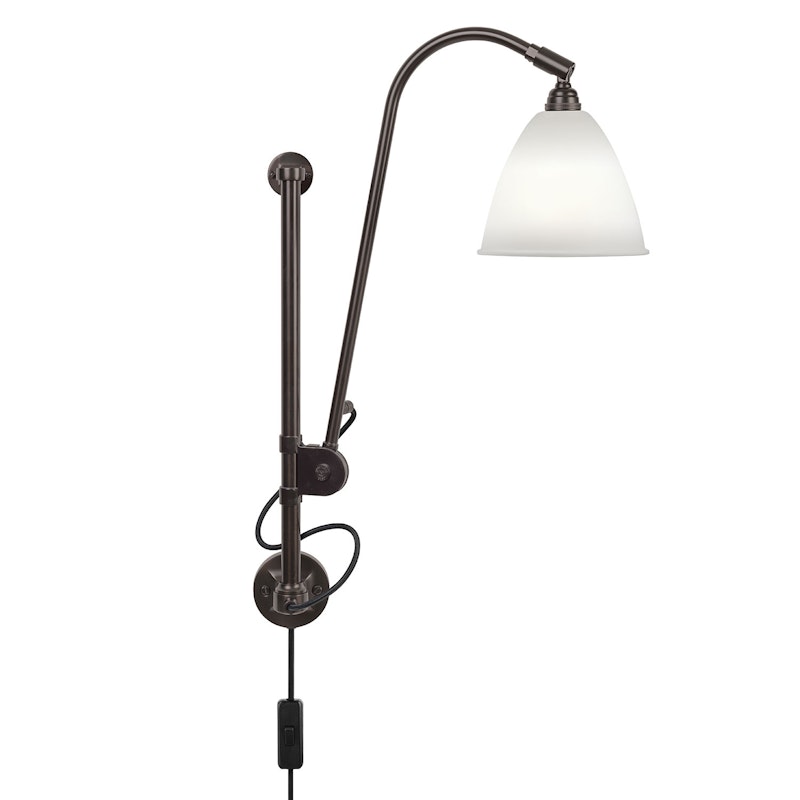 Bestlite BL5 Vägglampa, Black Brass/Bone China